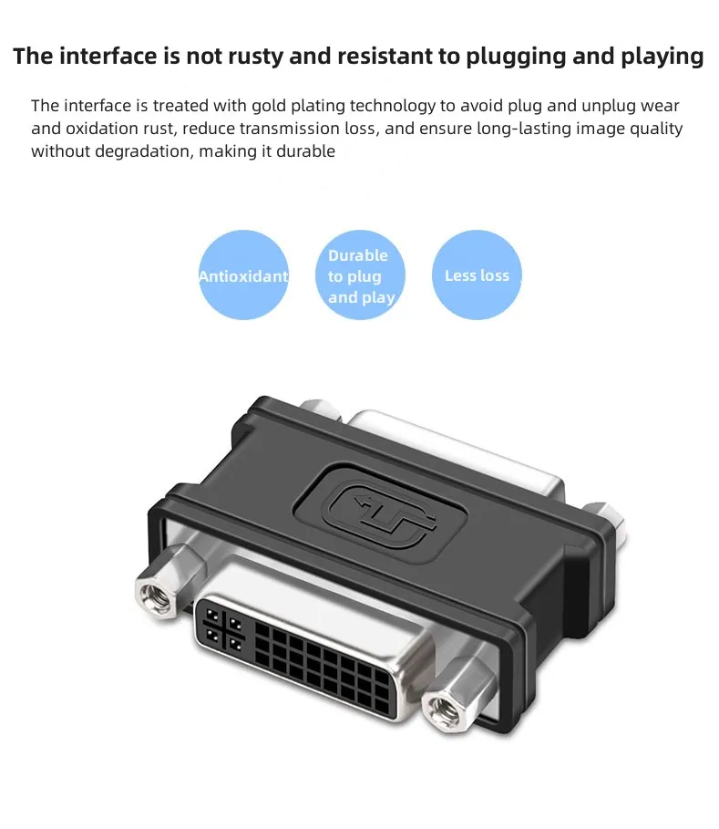 Dvi extender straight connector dvi (24+5) high-definition adapter dvi female to female computer television connector