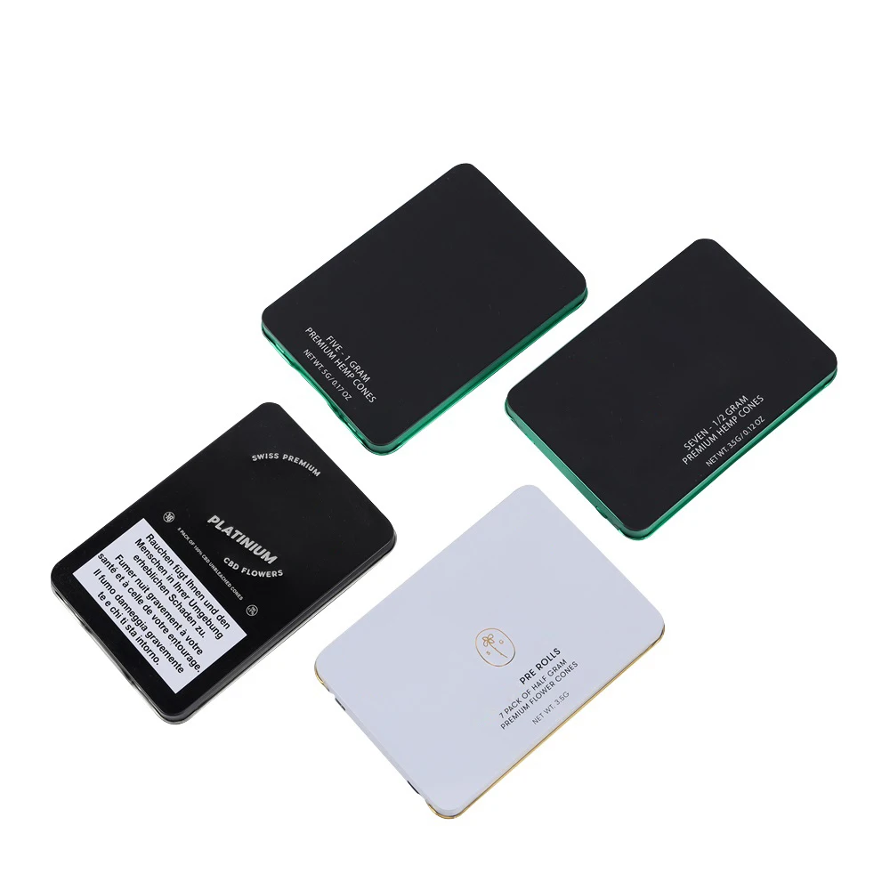 Airtight child resistant cigarette packaging child proof pre rolls metal can tin box child resistant box square boxes