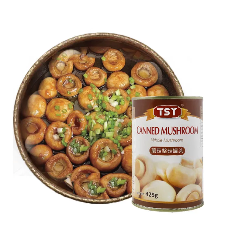 TSY Food Instant Vegetable Factory mutton Mushroom Canned Price Bulk mushrooms Shiitake Whole Mushroom Canned Suppliers