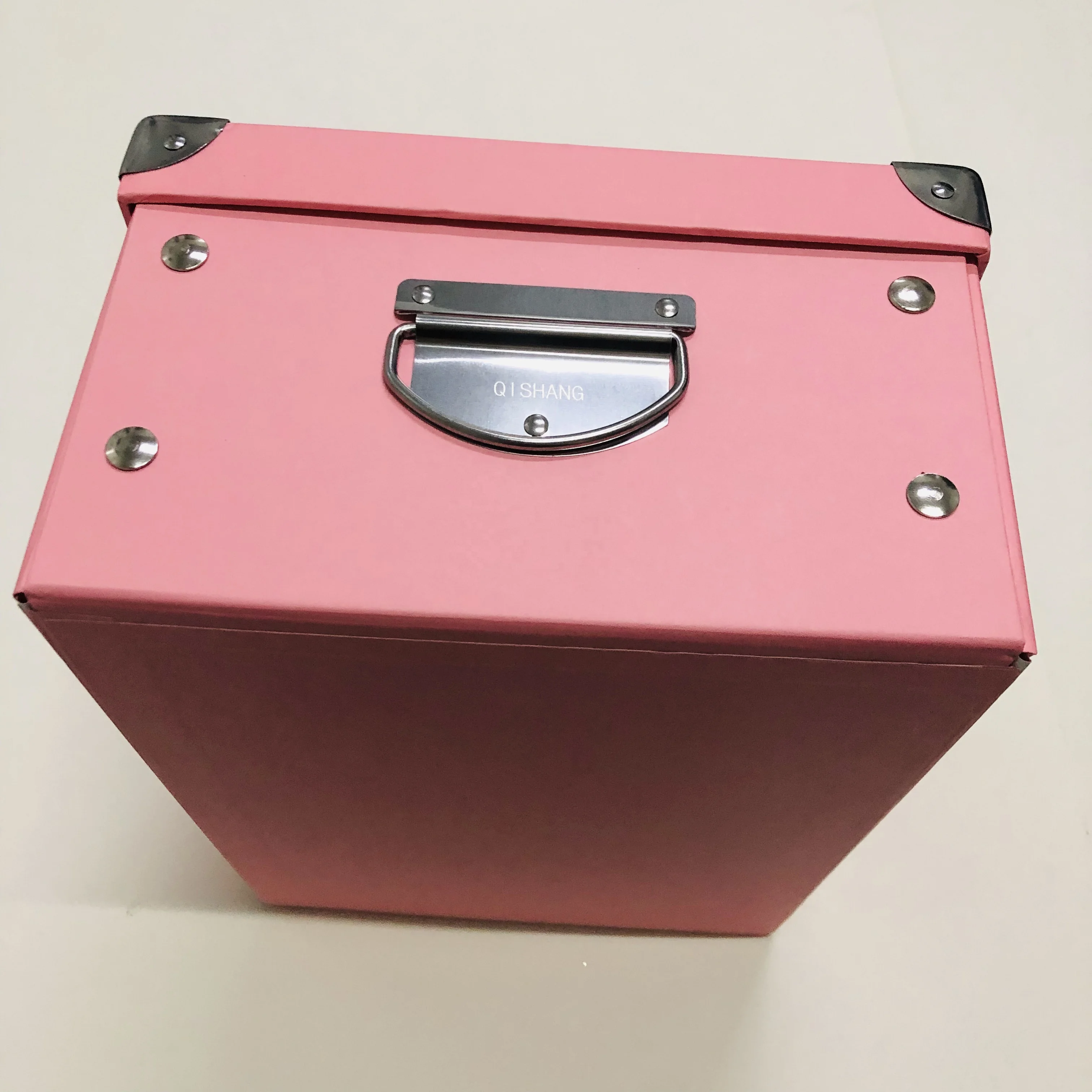 Custom Printed High Quality Cardboard Paper Storage Box And Bin With Handles Office And Household Organizer