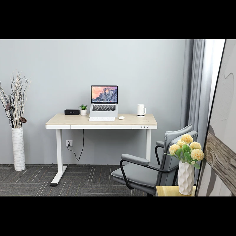 E4(AT)-W Электрический регулируемый по высоте настольный стол двухмоторный стоячий Настольный каркас эргономичный деревянный подставка для домашней мебели