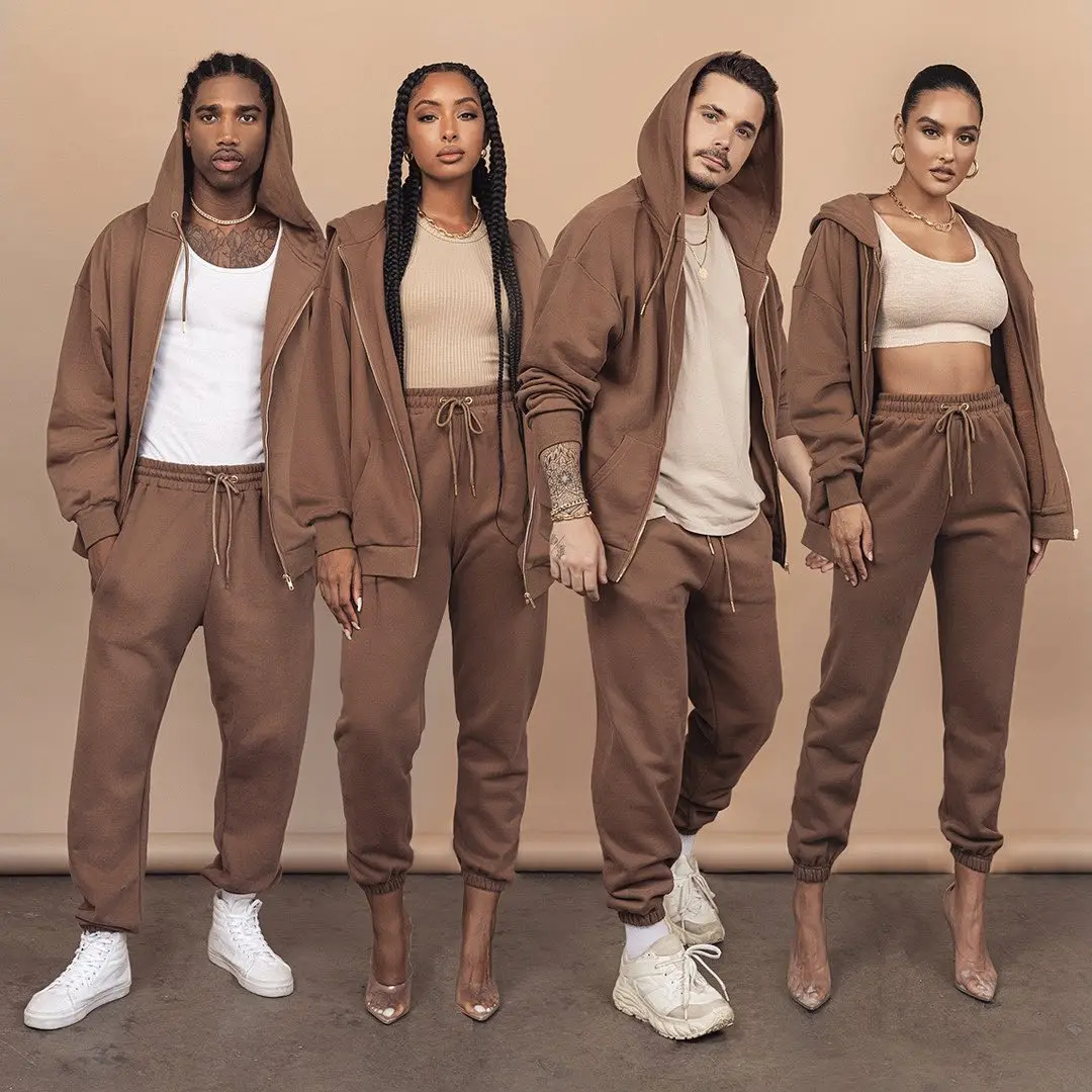 2021 jogger jumper Gym Custom Workout 2 piece women set crop top oversize hoodie women sweatshirt