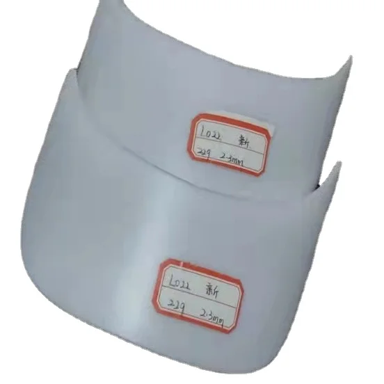 PE plastic visor cap hat brim inserts plastic baseball board cap peak Viseras de plastico visors