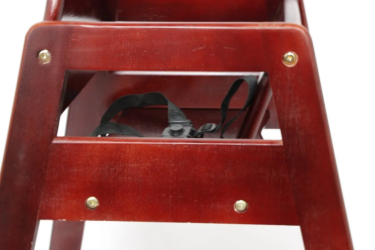 Wooden Commercial Stackable Assembled Restaurant Solid Wood Baby Sitting Chair Baby Dinning Feeding Chairs