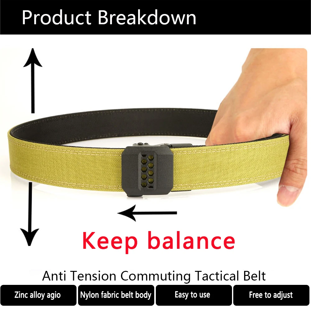 Wholesale 1100D Double-layer Nylon Wear-resistant Tactical Belt Alloy Metal buckle Casual Belt Suitable For Outdoor Portability