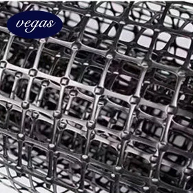 Vegas PP Biaxial Unixial Geogrid 35kn 15kn  Plastic fencing net for chicken farm geogrid price