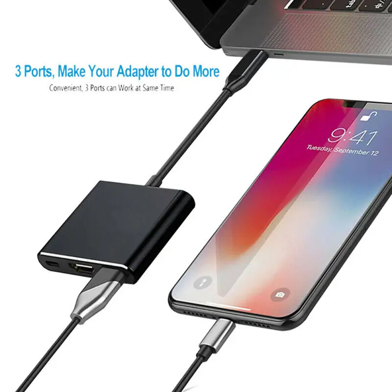  Кабель с разъемом типа C USB 3 1 к USB-C 4K HD 0 адаптер в хаб для Apple