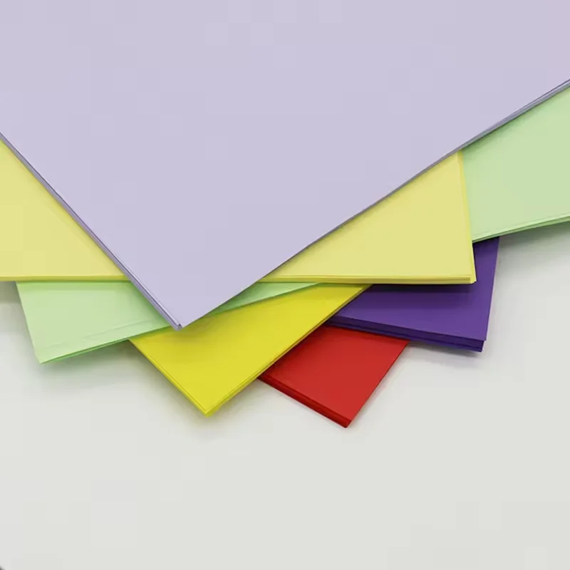 hot sales 100sheet per pack red yellow orange red color 160gsm A4 color copy paper bristol cardstock craft origami paper