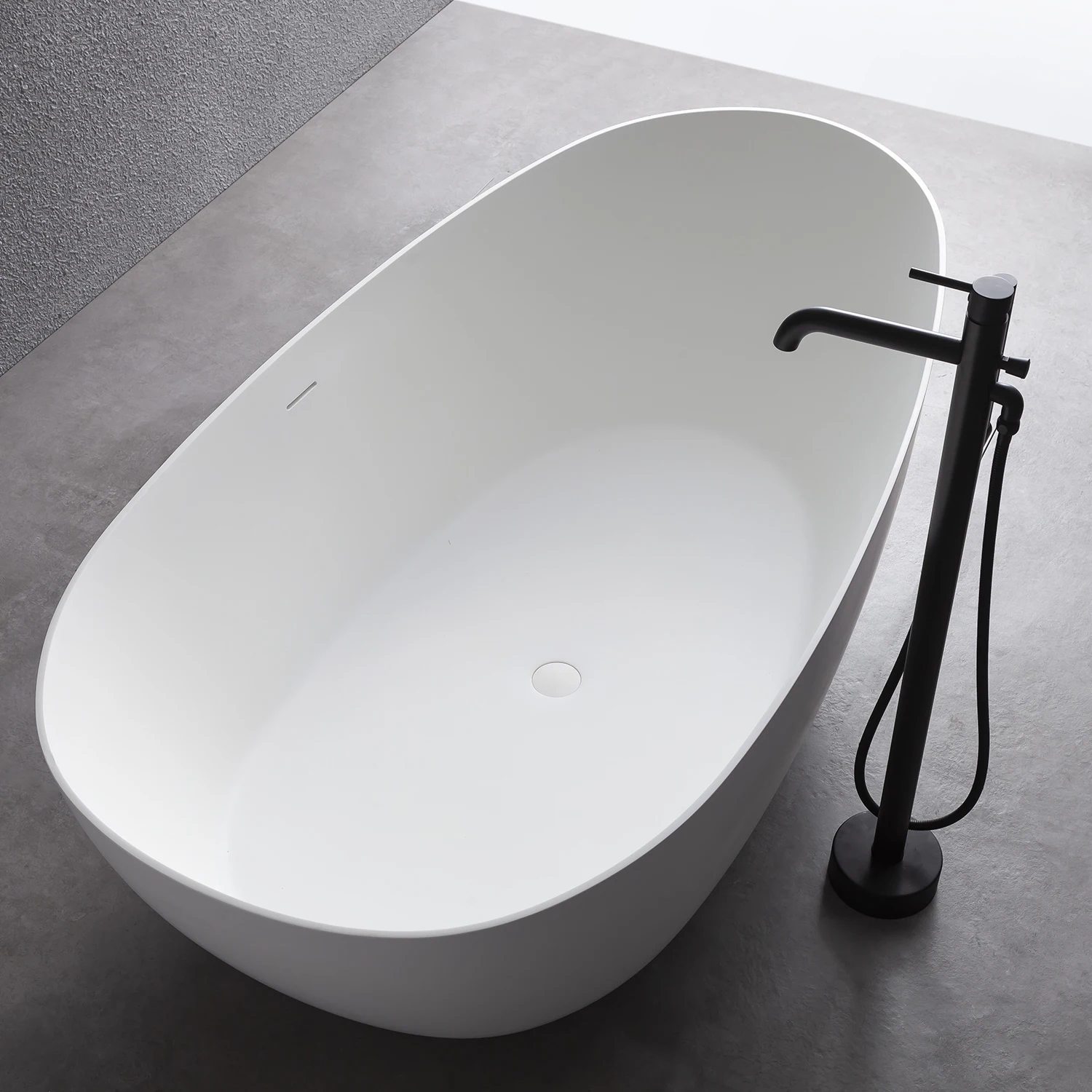 1800mm solid surface stone soaking tub Bathroom freestanding bathtub for adult