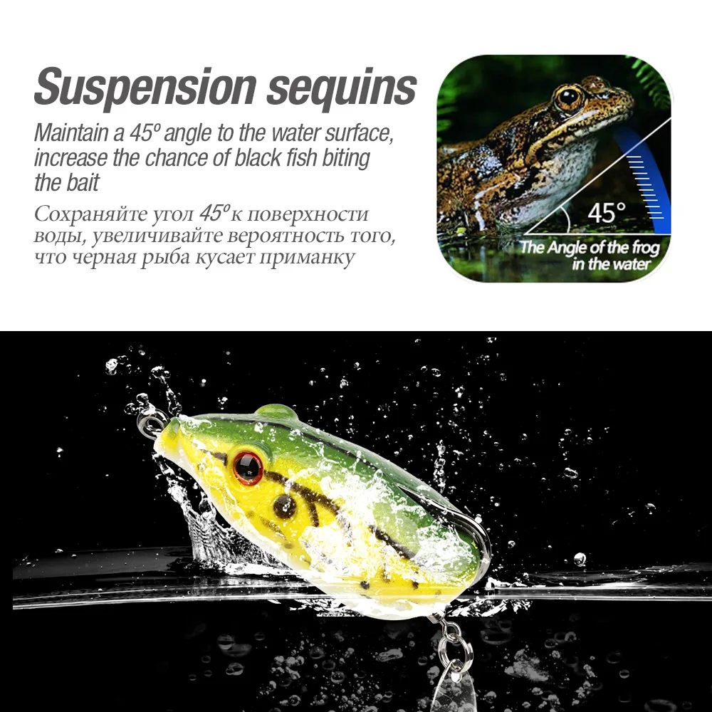 14g Topwater Wobblers Minnow Crankbaits Fly Fishing Artificial Insect with thailand snakehead plastic Soft Frog Fishing Lures