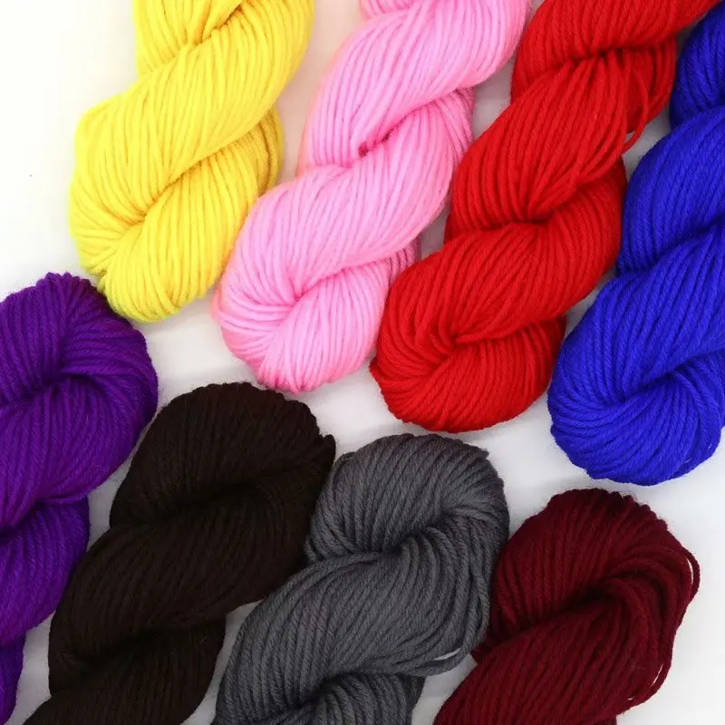 Charmkey Dyed Colorful Hank Baby Soft High Bulk Pure Knitting Crochet 100% Acrylic yarn for Sweater