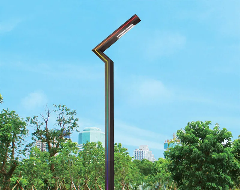 Outdoor Lamp arm poles solar light garden light poles Aluminum street light pole price