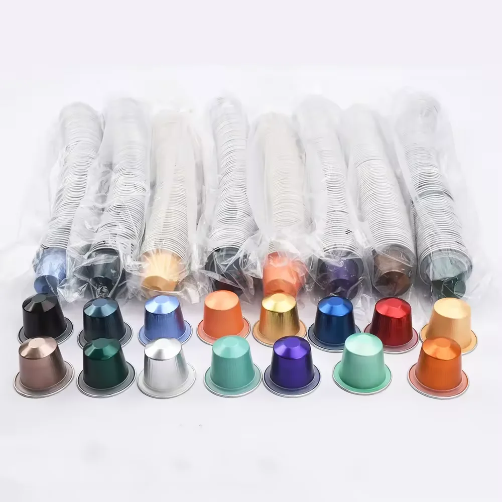 Wholesale Empty Foil Coffee Capsules with Customized Printed Seal Lid Coffee Power Packaging Aluminum Foil Coffee Cup