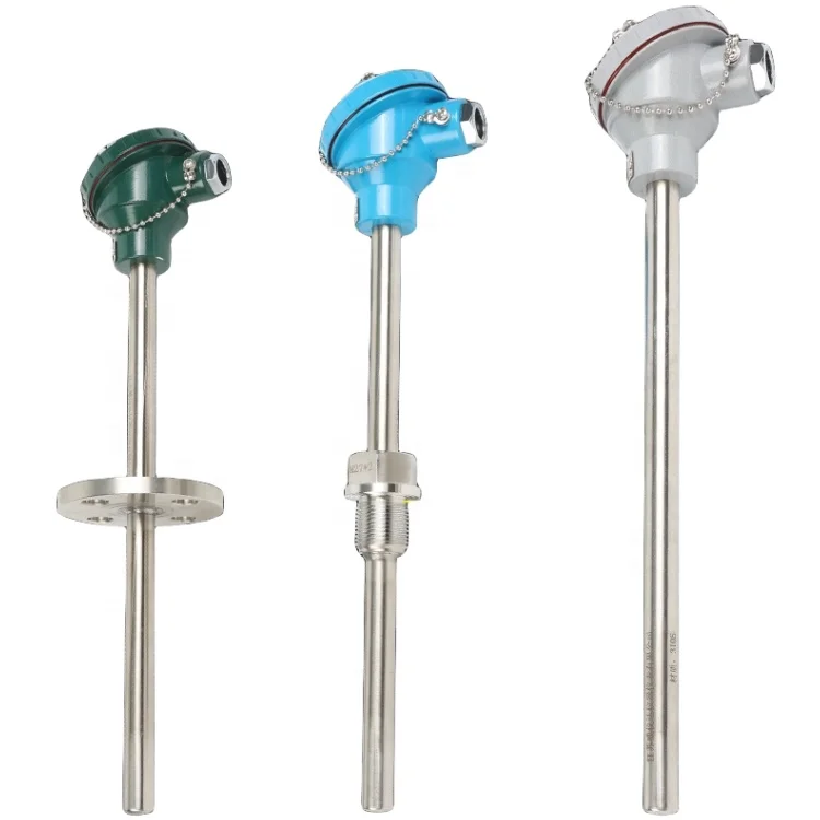 HK K type thermocouple 0-1300c temperature sensor Sheath flexible 4-20ma 24v transmitter Probe  N K E J pt100 pt1000