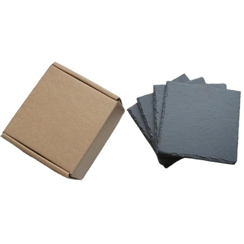 Home Decoration iron Holder Unique Wholesale Factory Direct Sale Slate Coasters Plate Coaster Tea Cup Mat Details