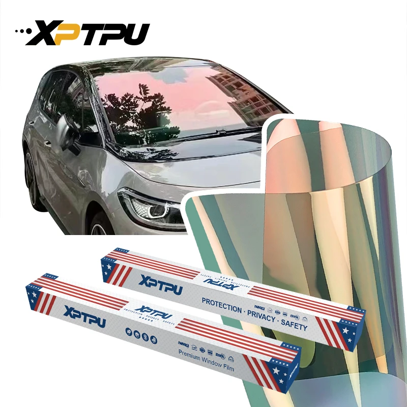 Sample One Car Size Color Change Chameleon Films Red Heat Rejection Nano Ceramic Window Tint