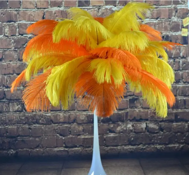 Hot sale Multi sizes 15-80cm carnival festival White Ostrich feather centerpiece for Wedding and party Decoration