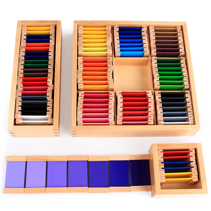 Wooden Supplier Montessori Toy  Kids Learning Colors Montessori Toy Wood Montessori Toys