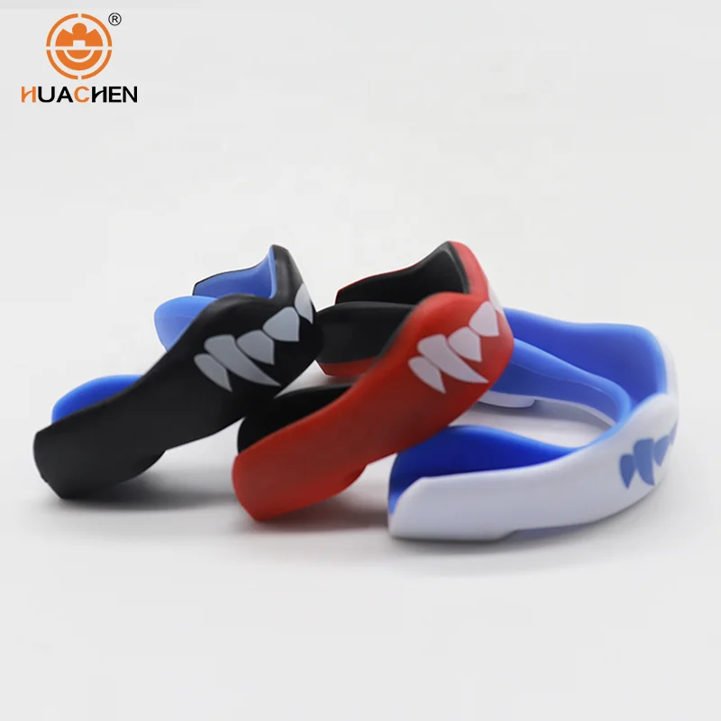 HUACHEN New Design Custom LOGO Fighting Equipment Boxing Mouth Guard EVA Boxing Teeth Protectors MMA Teeth Protectors