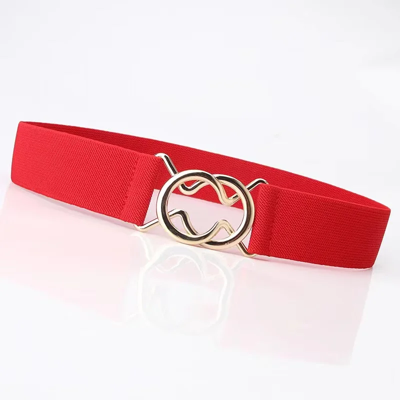 2022 new designer style women wholesale cheap price RTS ladies red elastic belt