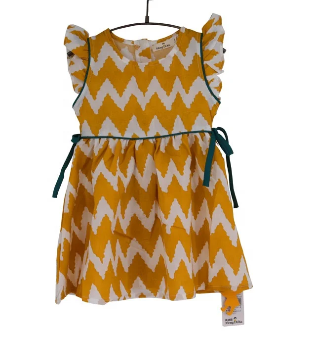 
children clothes girls dresses casual clothing Wavy stripes baby girl dress with high waist flower dress 