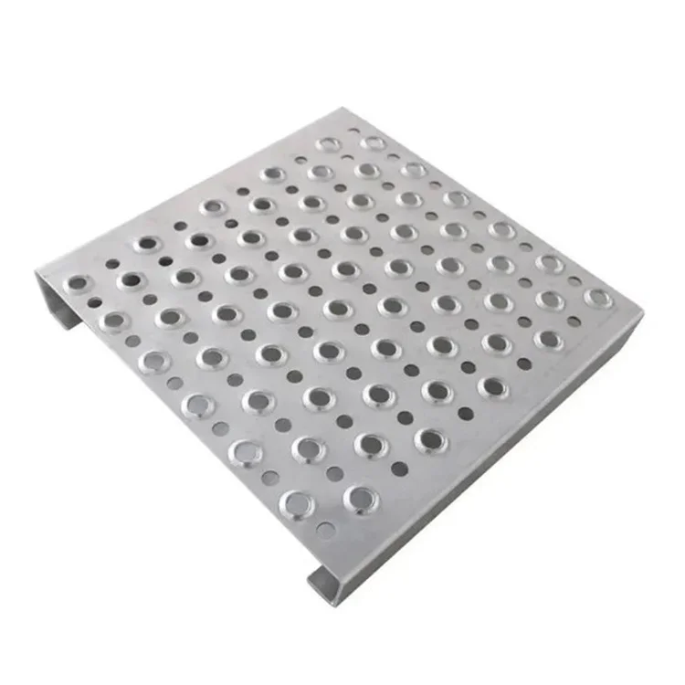 Outdoor steel metal stairs anti-slip perforated sheet aluminum strut grip safety grating