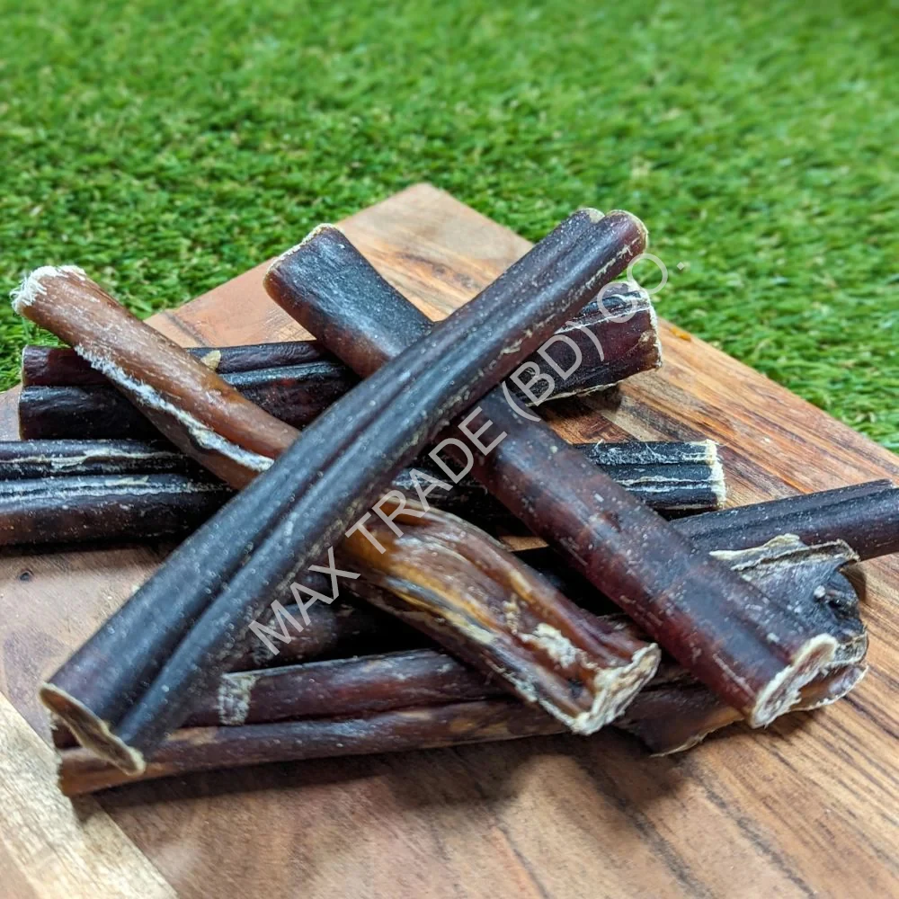 Healthy Teeth and Gums Natural Long Lasting Beef Large Breed Aggressive Chewer Meaty Filled Stick Bully Stick Chew Treat For Dog