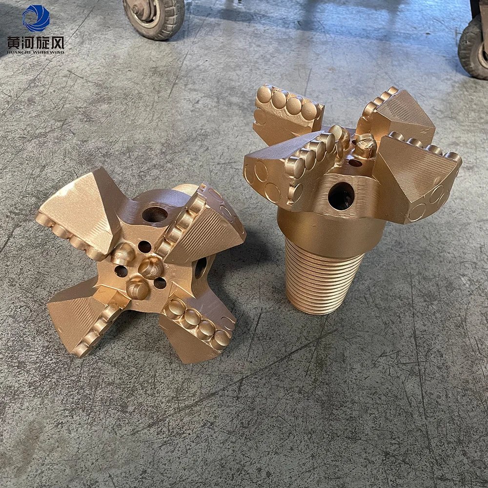 165mm HHWW PDC Concave 4 Wings Drill Bit PDC Gauge Protection Drilling Tools Hard Rock Water Well Drilling