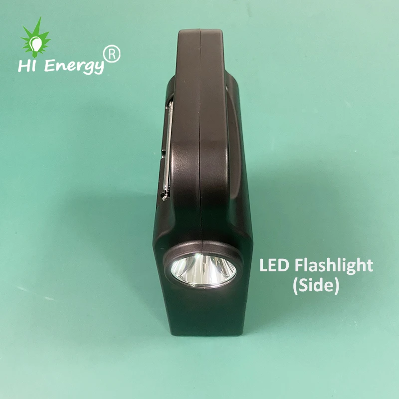 HiEnergy solar lighting kit portable solar panel light kit outdoor rechargeable solar powered radio fm am