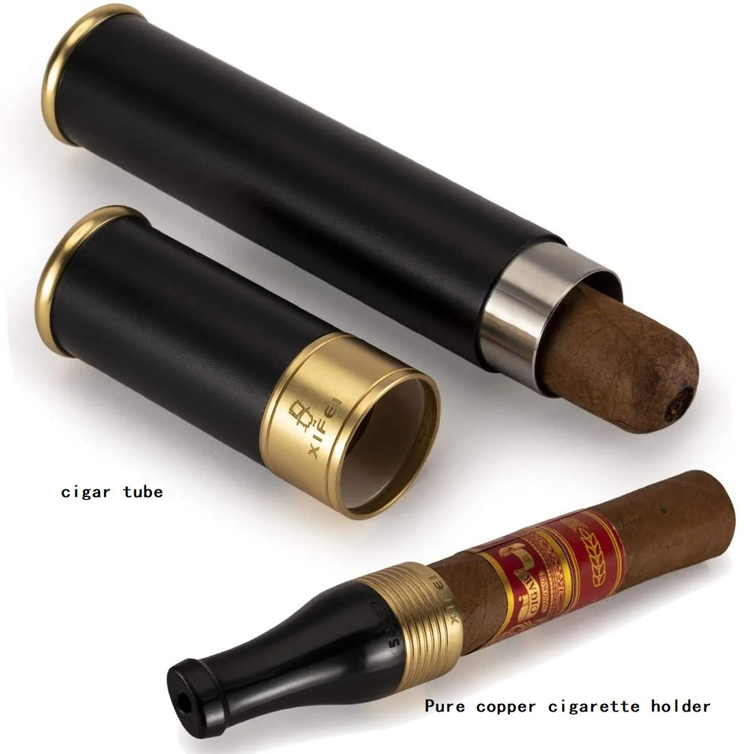  Luxury Unique Custom Design Lighter Cutter Ashtray Tube Cigar Accessories Gift