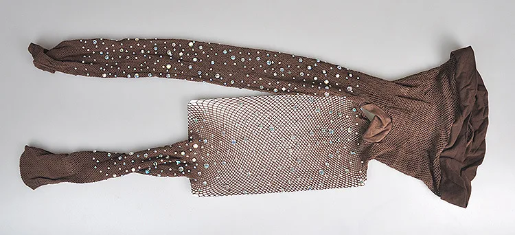 Sexy Jeweled Sparkly Diamond Stockings High Waist Tights Reinforce Crotch Crystal Shinny Pantyhose