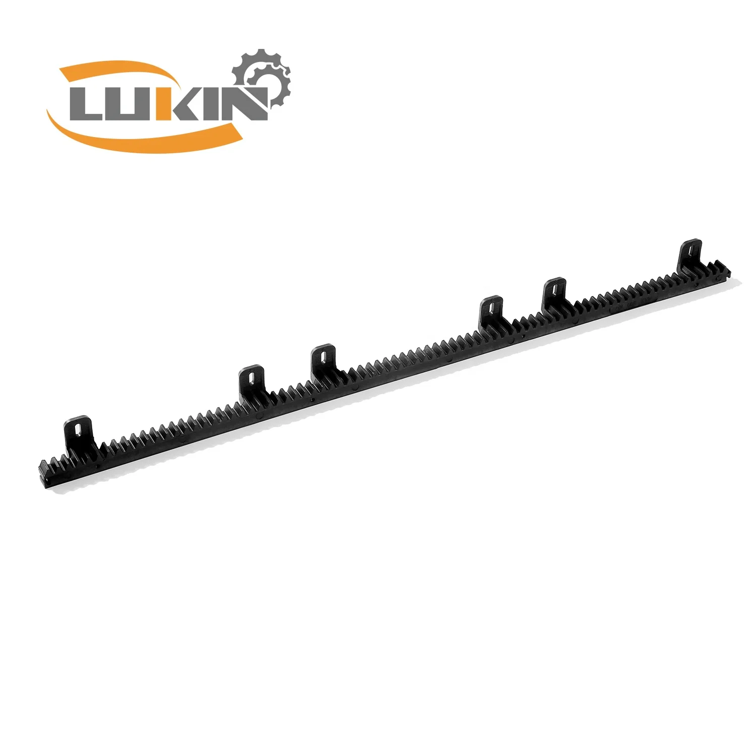 Black color high precision Plastic Nylon One Meter Length 6 Holes Gear Rack For Sliding Gate