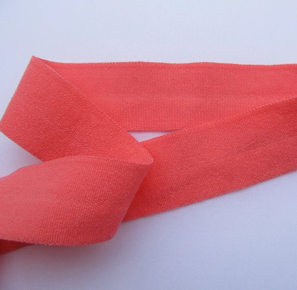 Hot sale custom colors 20mm lycra tape fold over elastic binding tape for down jacket