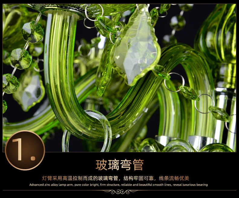 Hot Sale Stained Glass Lampshade With Crystal Antique Style Table Reading Light Tiffany Lamp For Living Bedside/Bedroom/Cafe