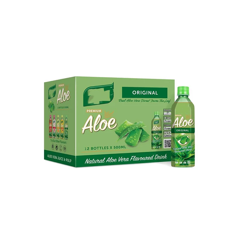  High quality PET bottled ALOE VERA drink 500ml*12 bottles aloe Strawberry flavor soft