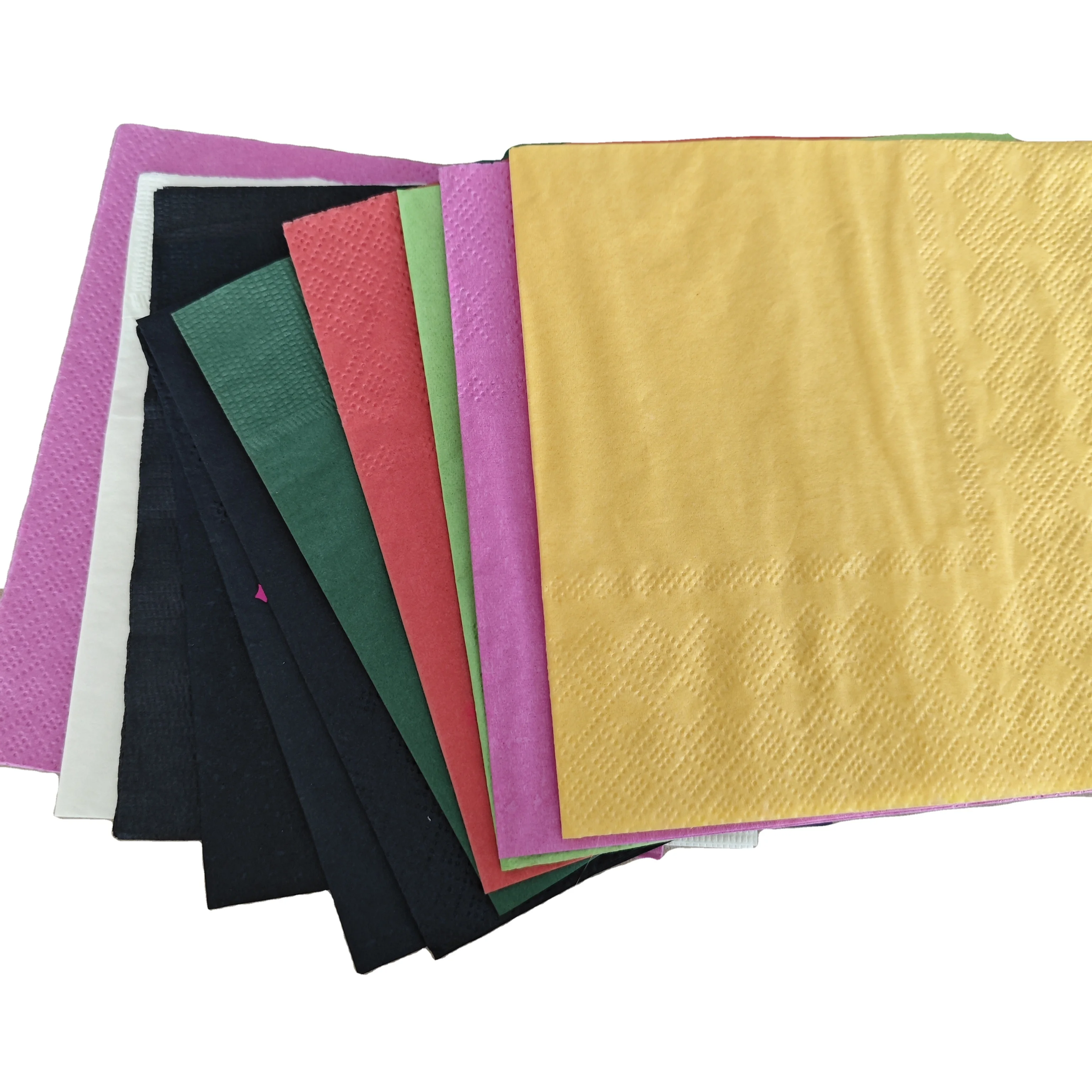 Table Cocktail Napkins With Logo Wholesale Factory Color Wedding Disposable Paper Napkin Wholesale