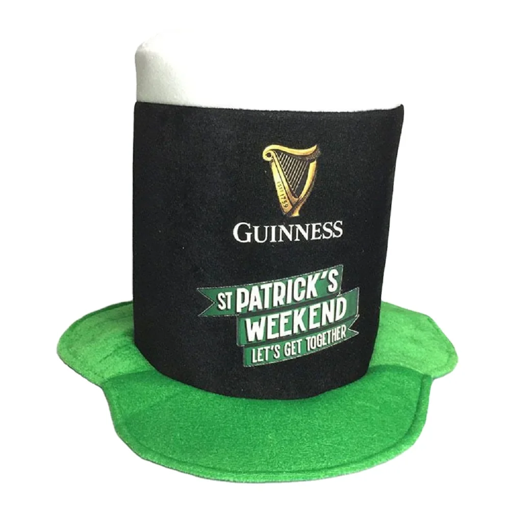  Пользовательские футбольные фанаты guinness шляпа для пивной вечеринки забавная сумасшедшая шапки из пенопласта