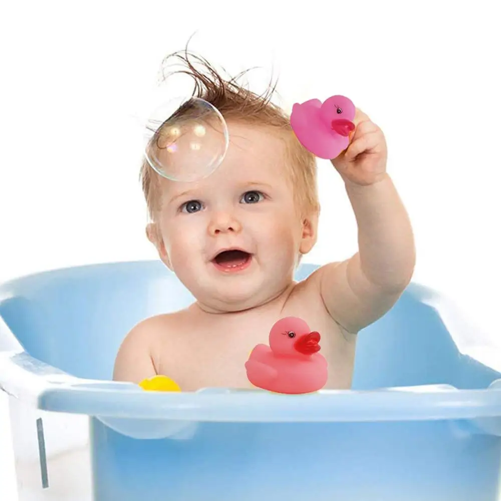 Classic Rubber Duck Bath Toys - Float and Squirt Duckies for Baby Shower