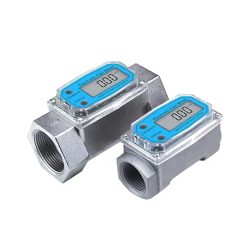 Mini 1inch Electronic Turbine Flow Meter Digital Diesel Fuel Gasoline Flowmeter