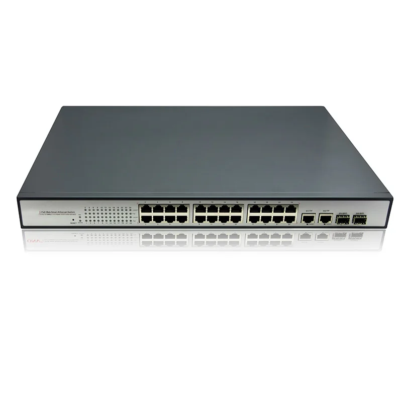 24 портов 10/100 Мбит/с 8,8 Гбит/с коммутатор питания через ethernet
