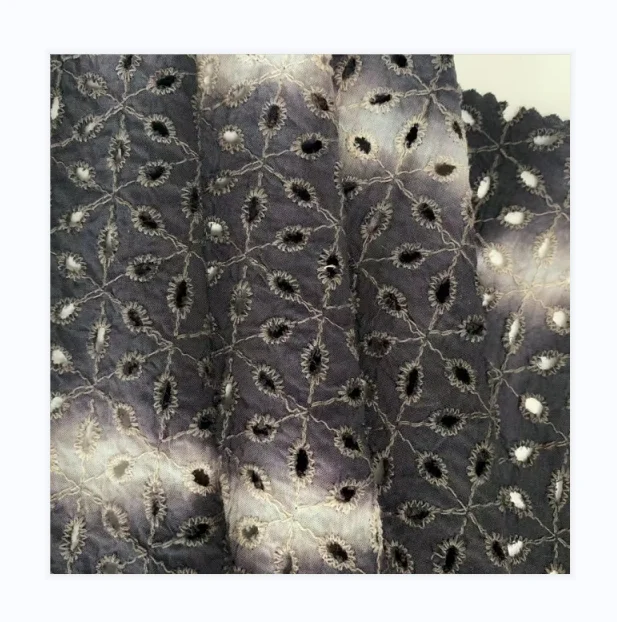 2021hot модная китайская фабрика темно-синяя ткань для вышивки одежды