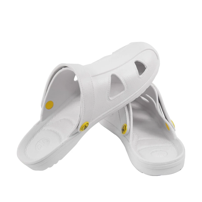 H-3502 Manufacturer Unisex Non-slip SPU Material Work Cleanroom Antistatic Esd Slipper