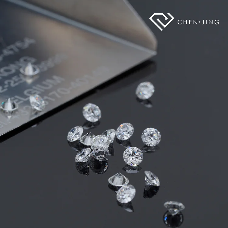 China Wholesale Price Synthetic Diamonds 1.25-3.3mm CVD Round Diamond Melee Size VVS1 VS Loose HPHT Grown Lab Diamond 3mm