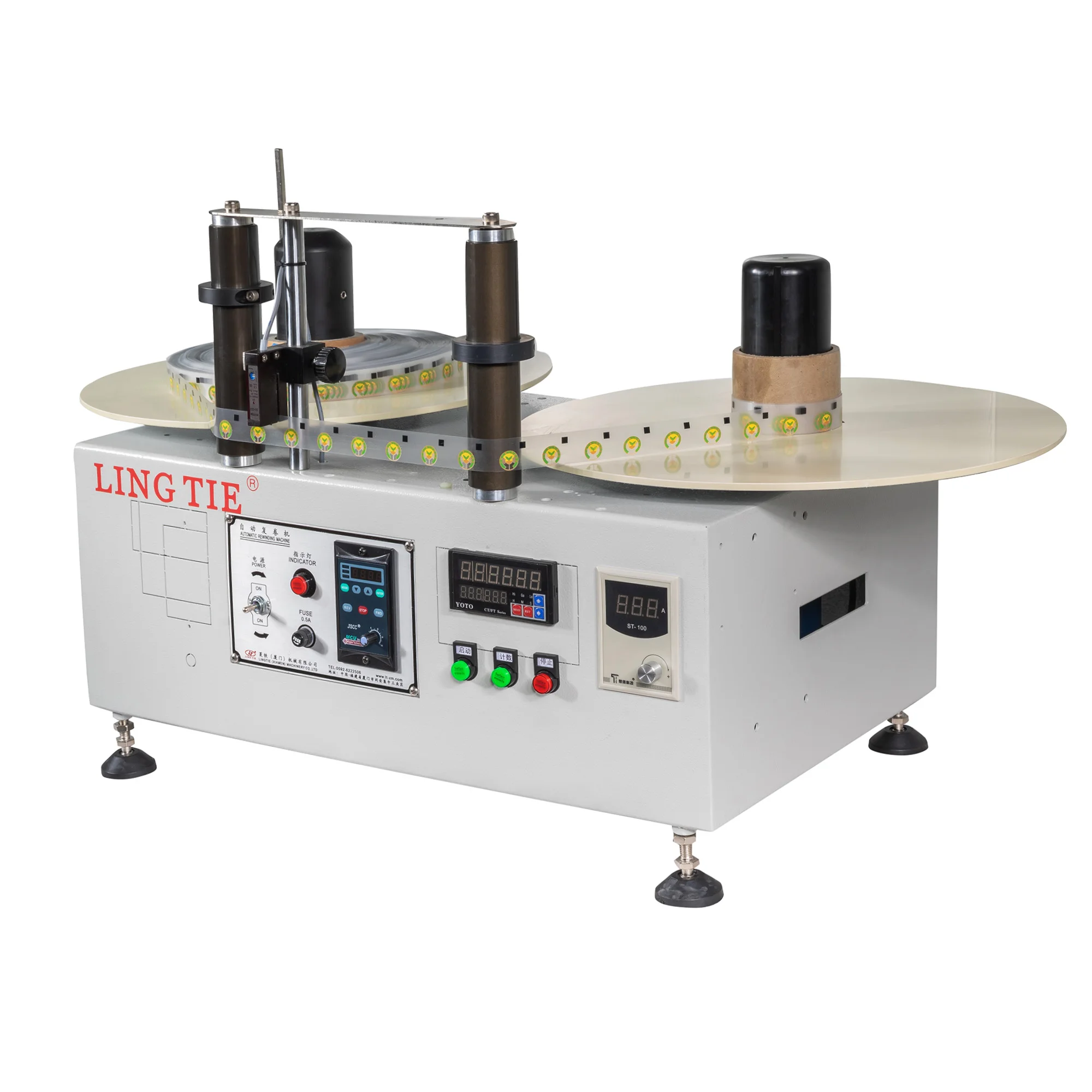Label count rewinding machine for aluminum foil, PET, PC, PVC, PCB, FPC, battery membrane, flannelette,material in roll