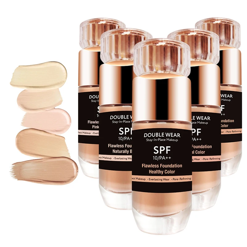 private label High quality vegan makeup full coverage waterproof liquid foundation with spf