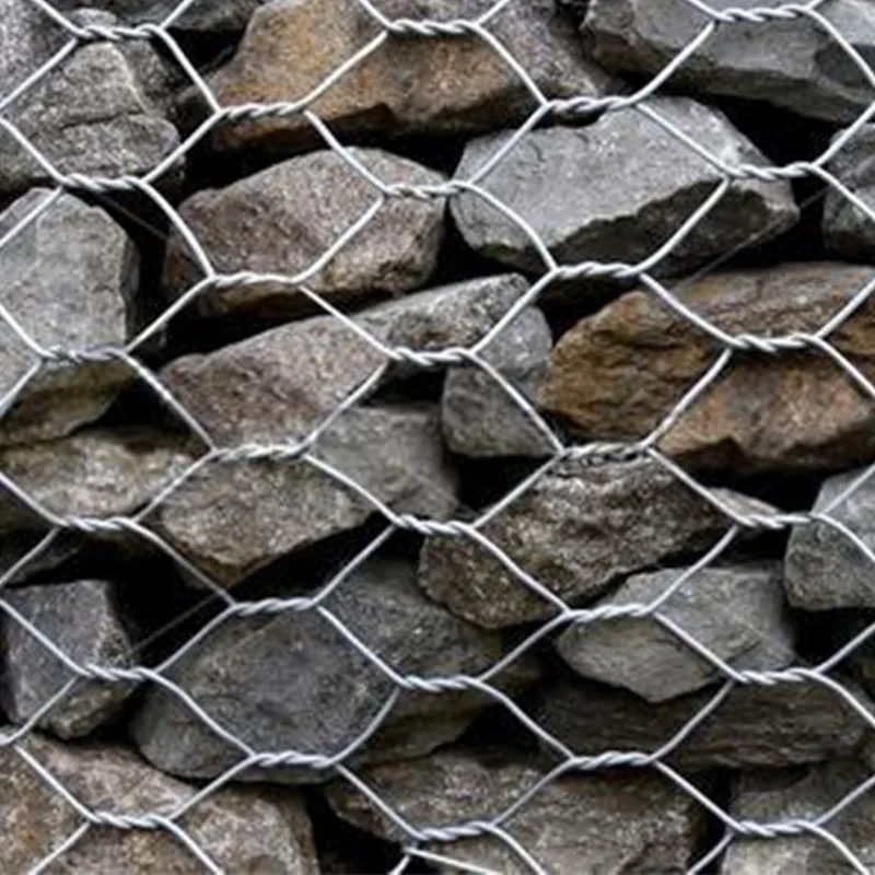 2x1x1m Woven 3.05mm Galvanized Gabion Stone Baskets Box Supplier 80x100mm Hexagonal Gabion Mesh