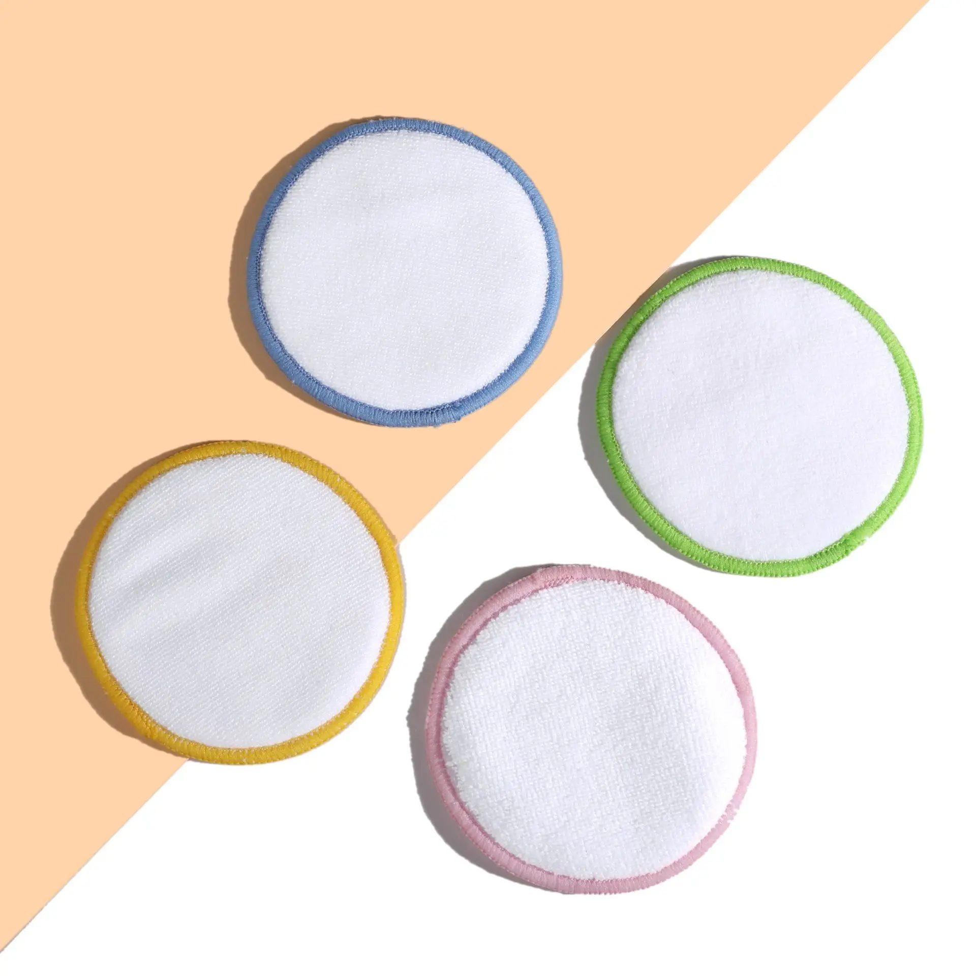 Reusable Face Wash Pad Cosmetic Bamboo Cotton Face Removal Pad Exfoliating Facial Pads for Face and Neck