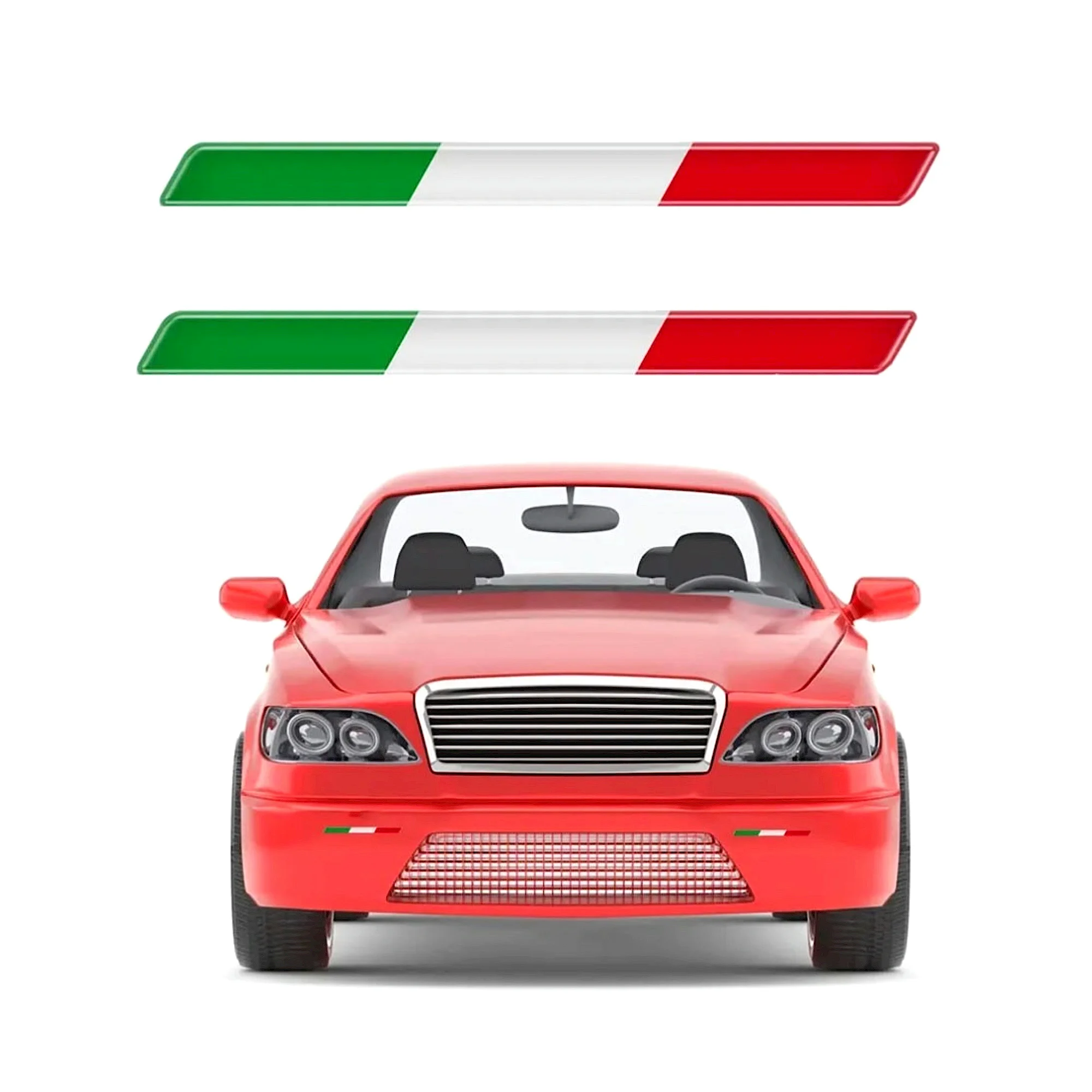 Italian Tricolor Flag Epoxy Decorative Sticker 3D Motorcycle Tank Decals Stickers Case Strong Stickiness Unerisal Car Decals