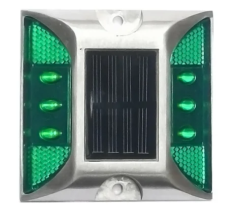 Super Waterproof Aluminium Solar Deck Lights White Reflector Outdoor Road Stud for Garden Street Deck Safety Sign for Roadway