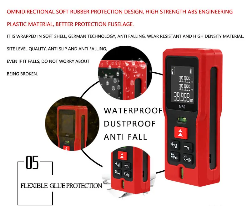 Handheld Digital Laser Distance Meter Rangefinder Measuring Tools Laser Range Meter Price
